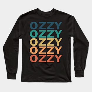 Ozzy Name T Shirt - Ozzy Vintage Retro Name Gift Item Tee Long Sleeve T-Shirt